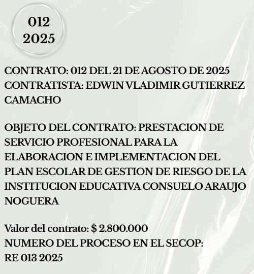 SECOP: RE 013 2025