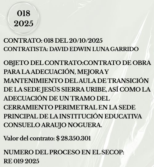 SECOP: RE 019 2025