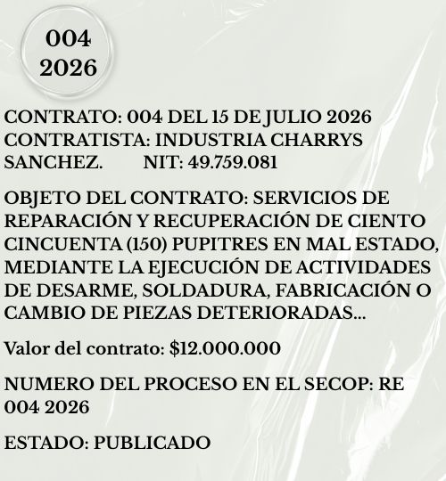 SECOP: RE 004 2026